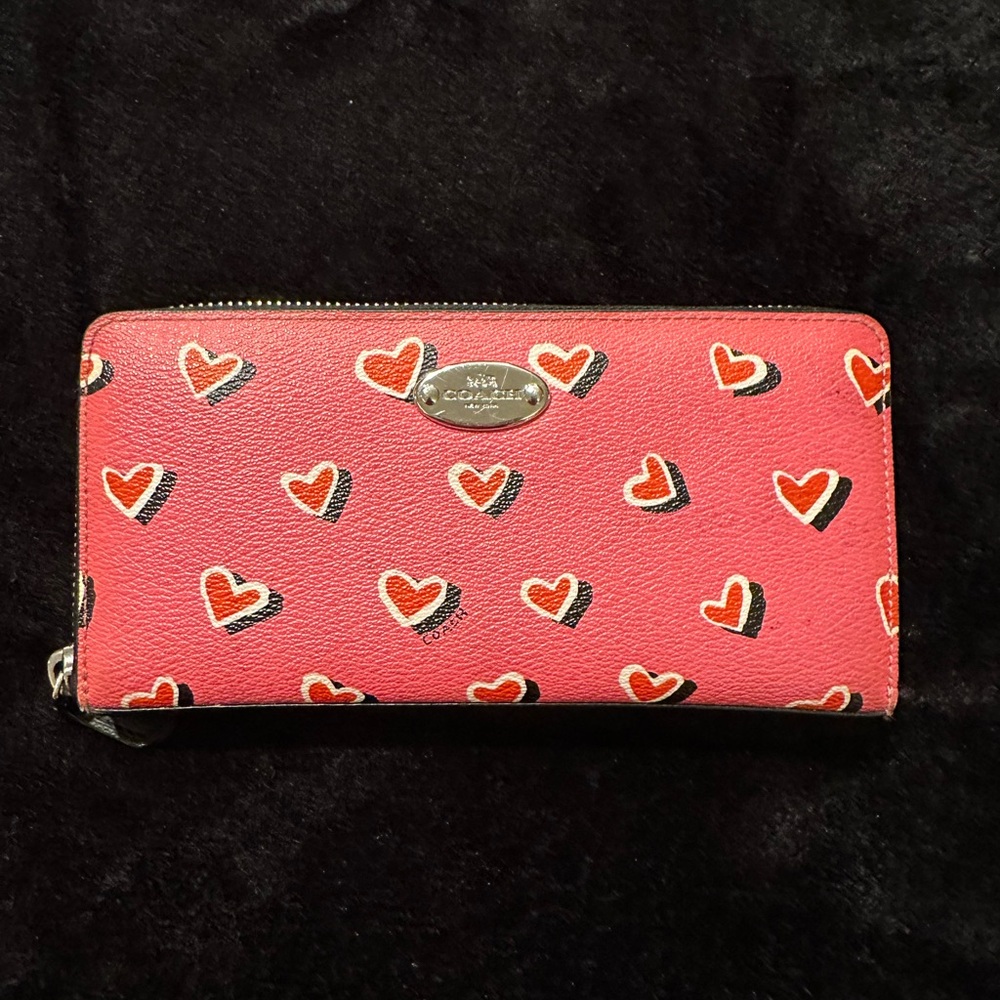 Coach Pink Heart Women's Wallet